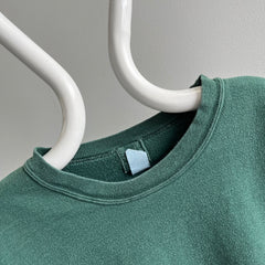 1990s 100% Cotton USA Made Relaxed Fit Dark Green Sweatshirt