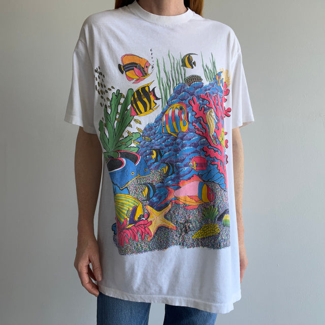 1980s Under The Sea Lovely Graphic T-Shirt (Longer)