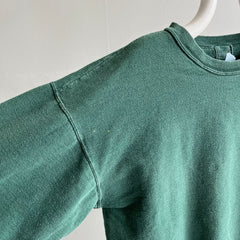 1990s 100% Cotton USA Made Relaxed Fit Dark Green Sweatshirt