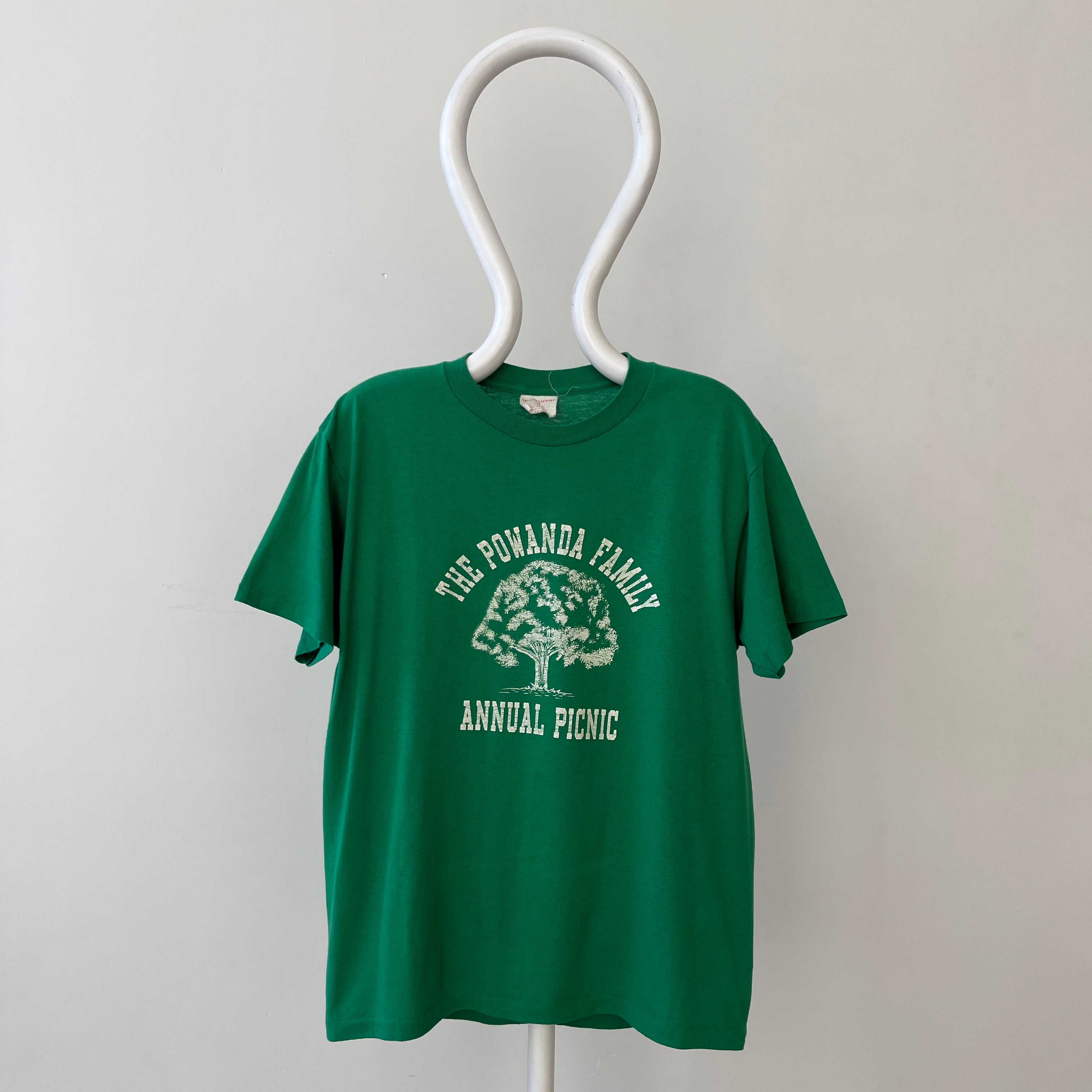 1980s The Powanda Family Picnic Green T Shirt