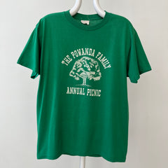 1980s The Powanda Family Picnic Green T Shirt