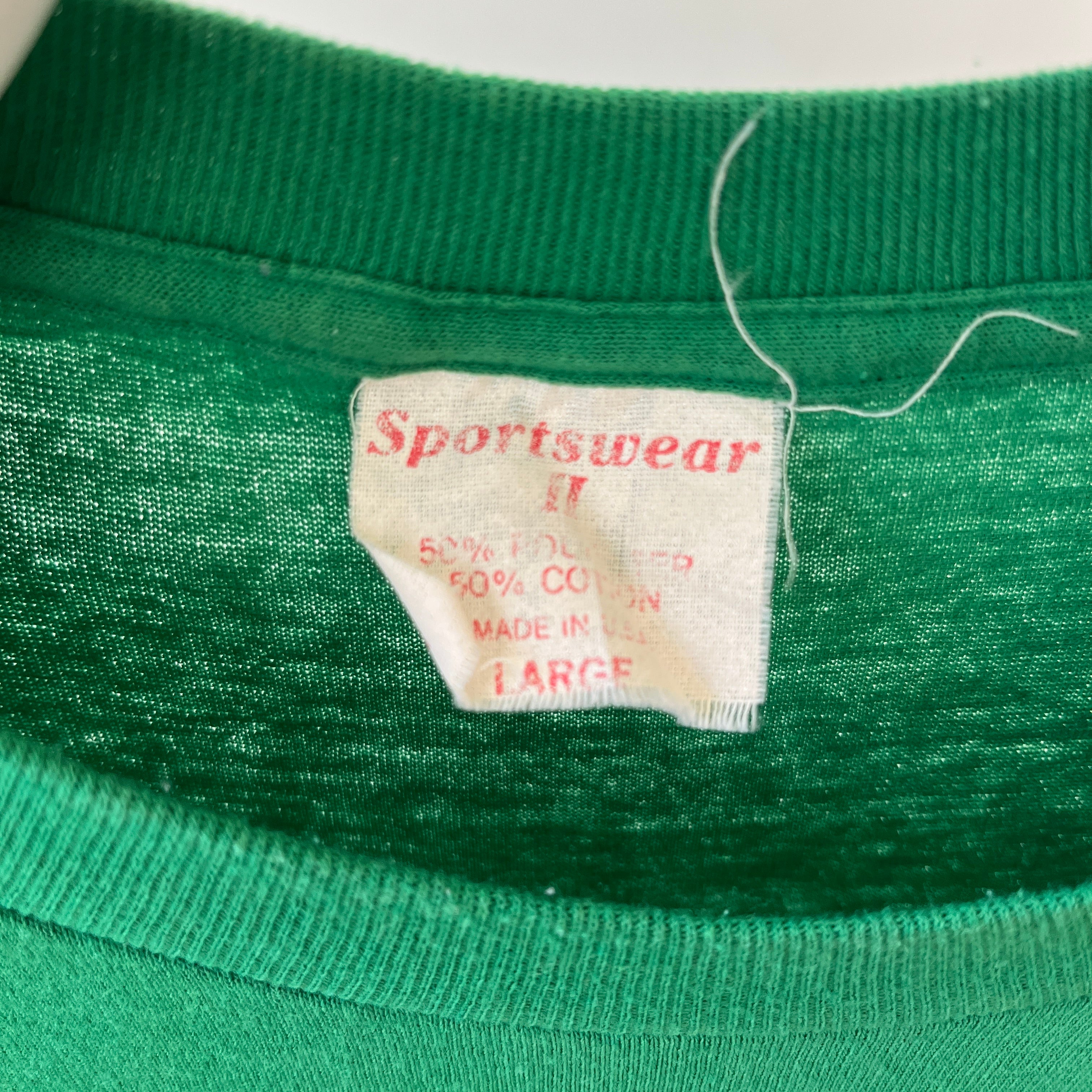 1980s The Powanda Family Picnic Green T Shirt