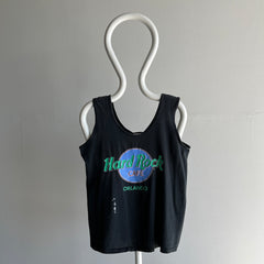 1980s Hard Rock Orlando Faded Cotton Tank Top With Paint Staining