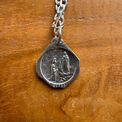 Sterling Silver Double Sided Virgin Mary Necklace