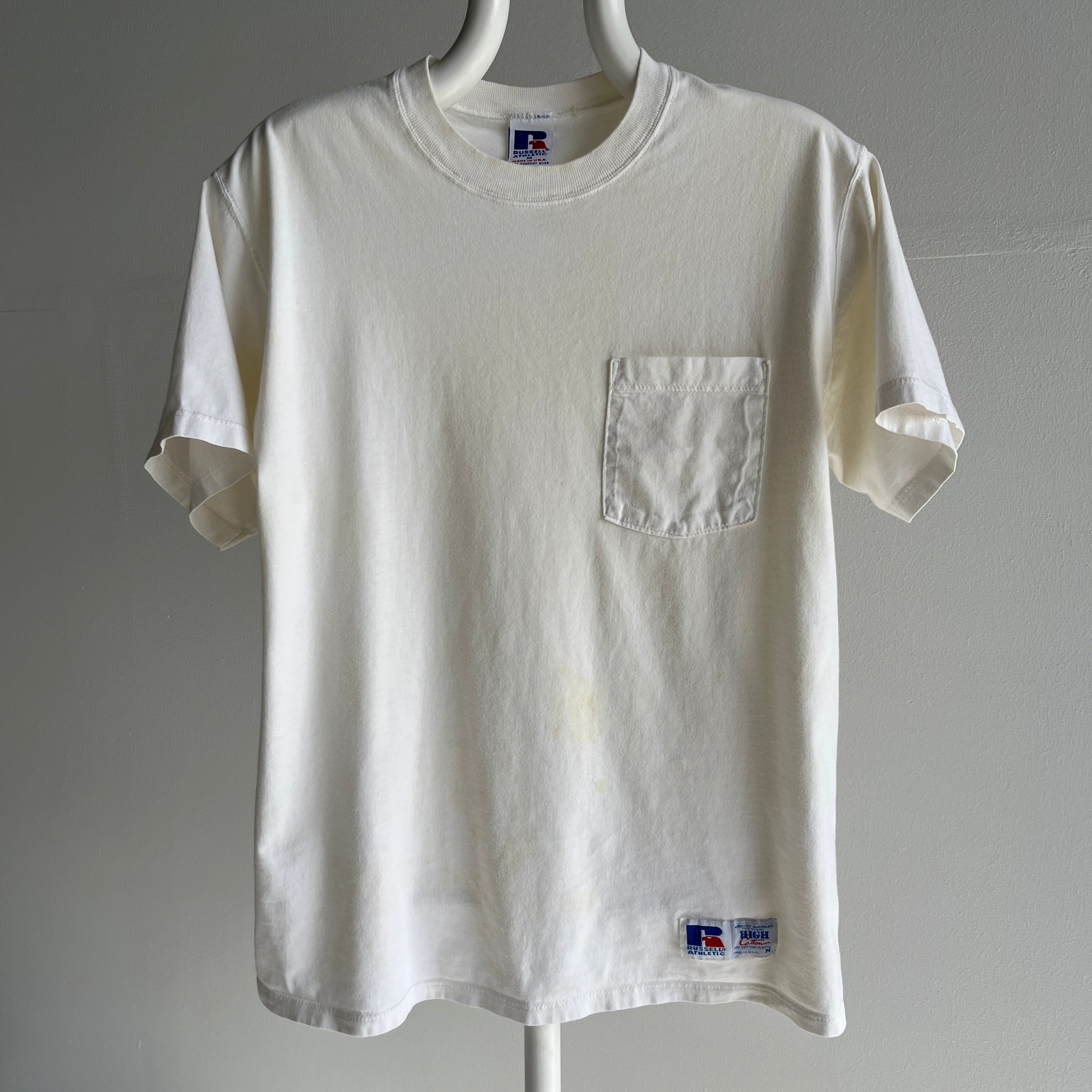 Vintage 90's Russell Athletic Plain Pocket T-Shirt – CobbleStore Vintage