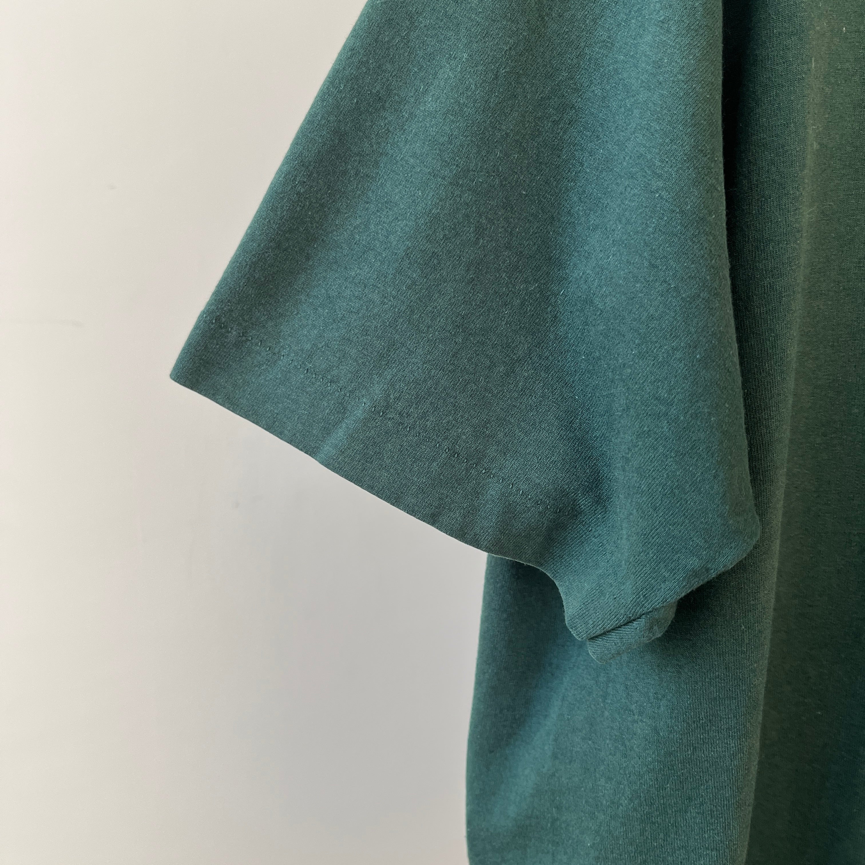 1990s Blank Dark Forest Green Pocket T Shirt - !!!