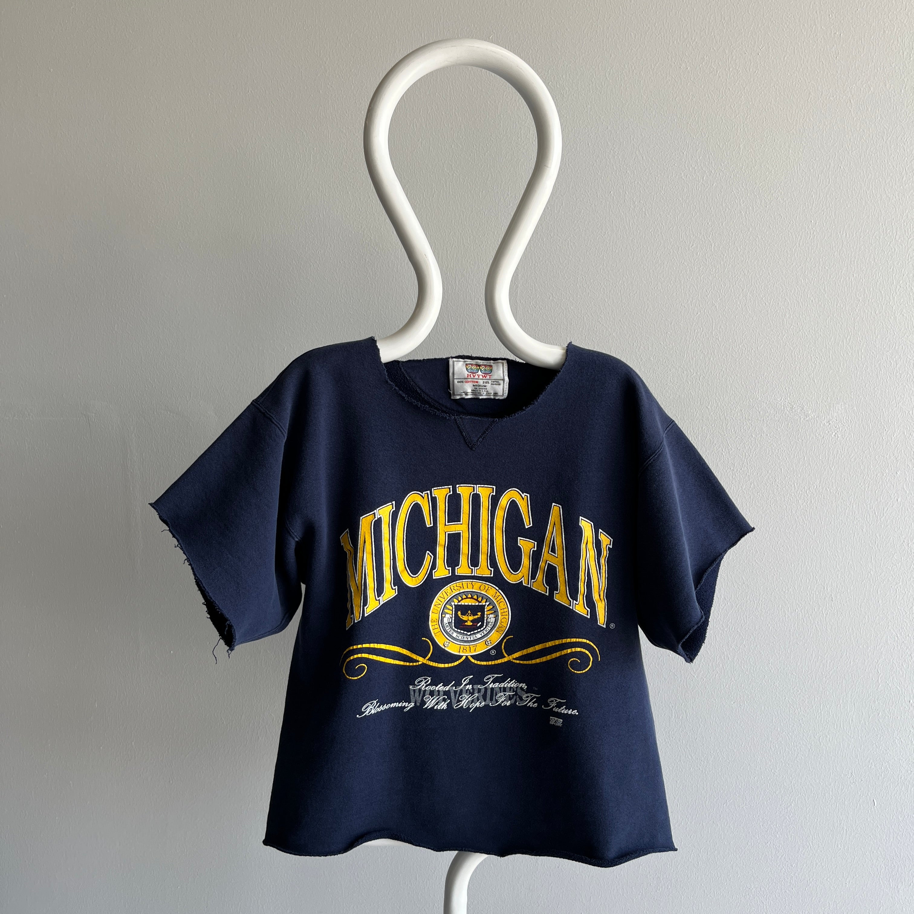 1980/90s Michigan Cut Sleeve and Hem Sweatshirt