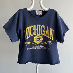 1980/90s Michigan Cut Sleeve and Hem Sweatshirt