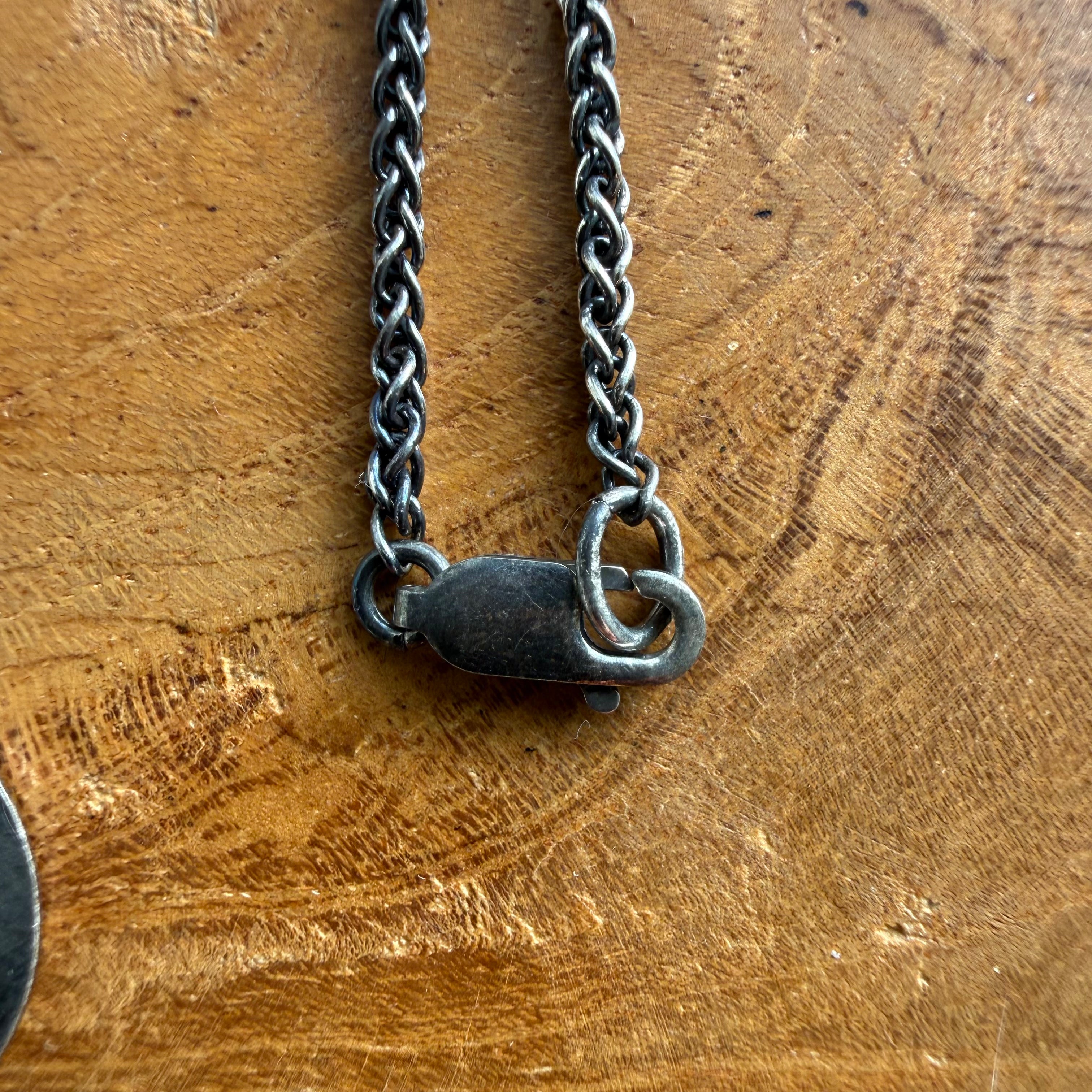 Sterling Silver Round Virgin Mary Necklace