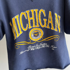 1980/90s Michigan Cut Sleeve and Hem Sweatshirt