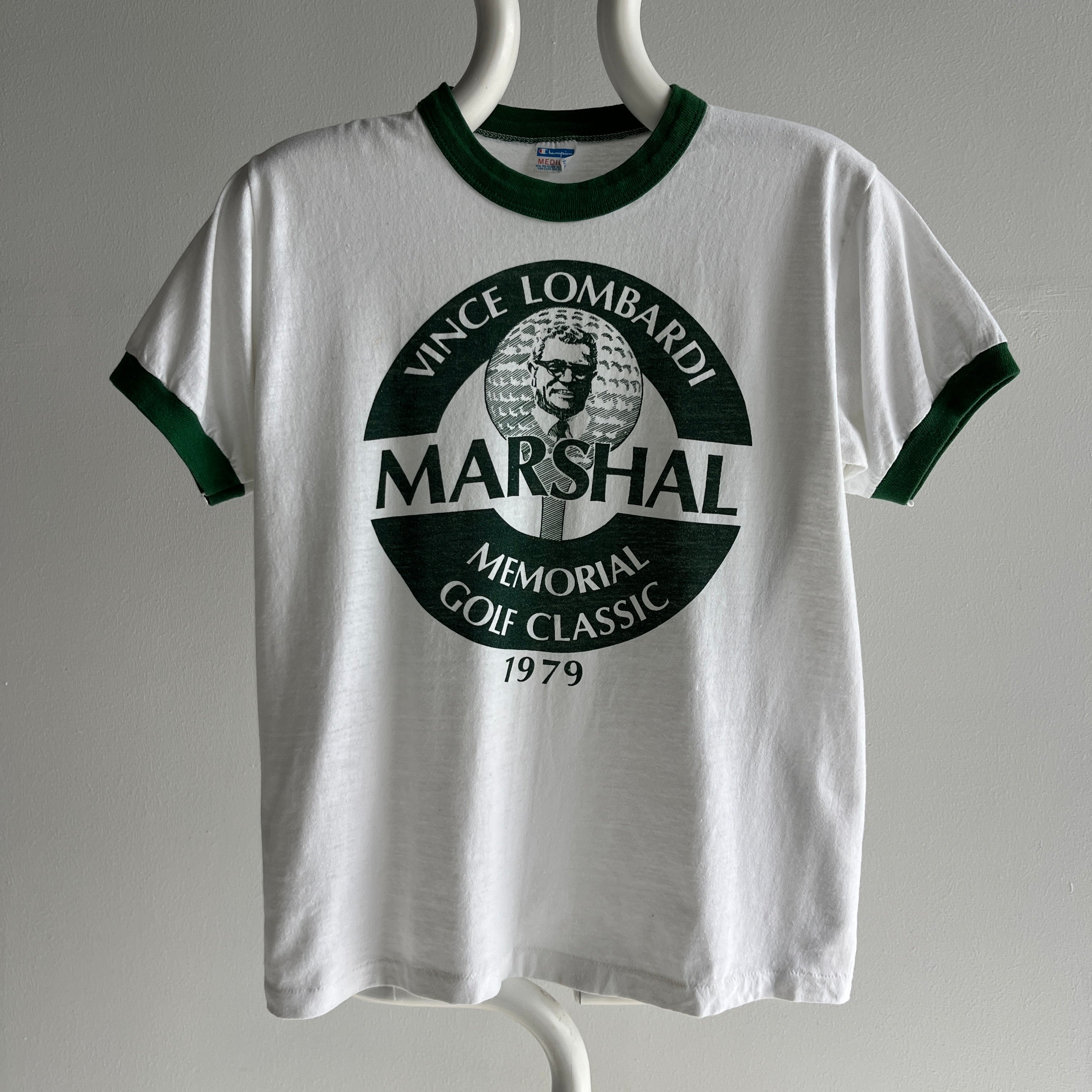 1979 Vince Lombardi Marshall Memorial Classic Champion Blue Bar Right T-shirt