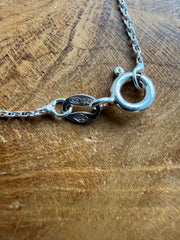 Sterling Silver Delicate Round Mary Necklace