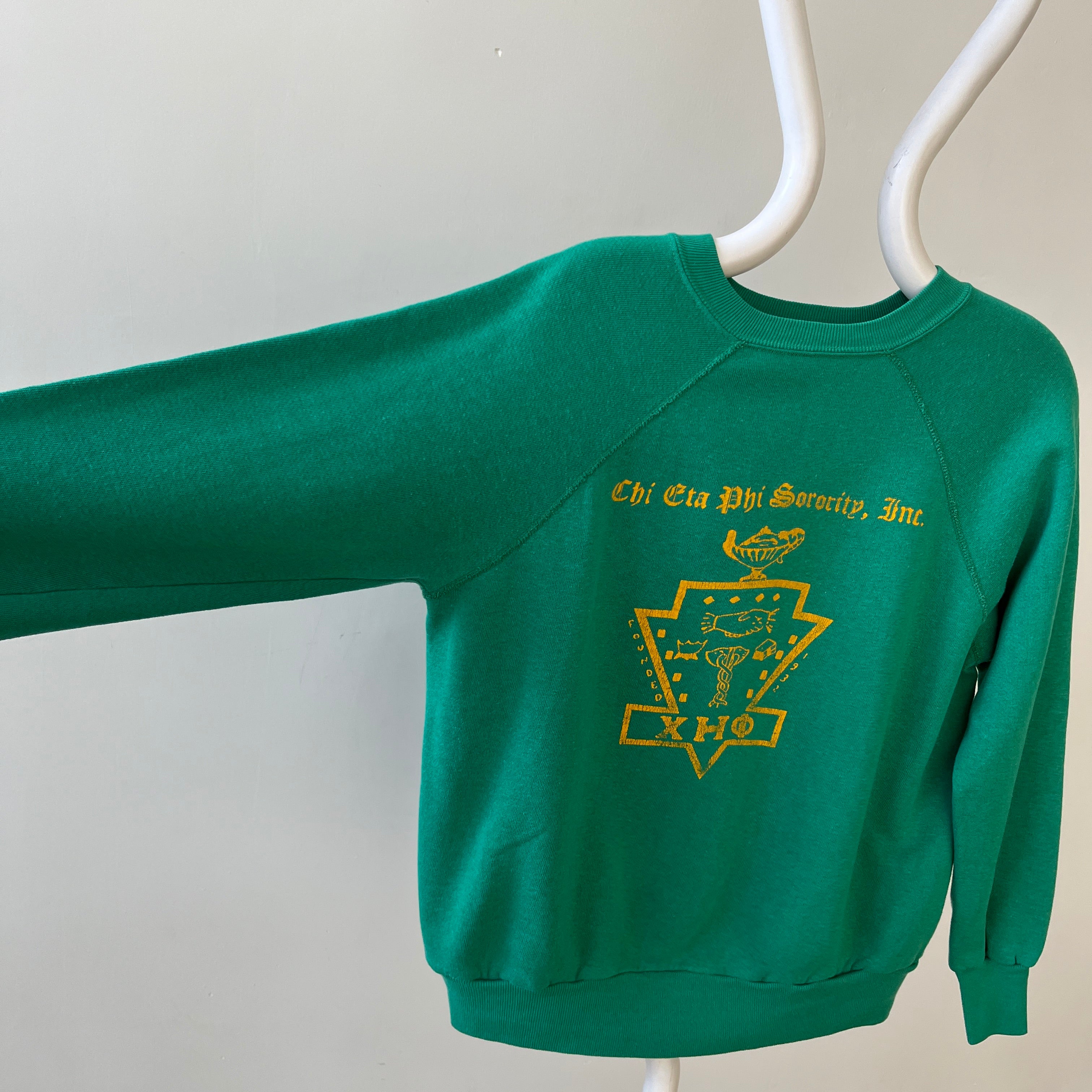 1970s/80s Chi Eta Phi Sorority Raglan Sweatshirt