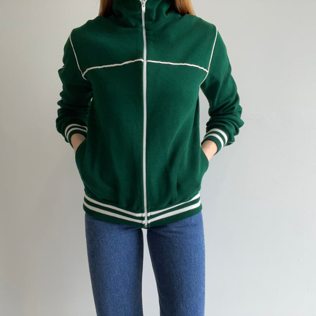 1970s Excellent Condition Hunter Green Tracksuit Zip Up - !!!!