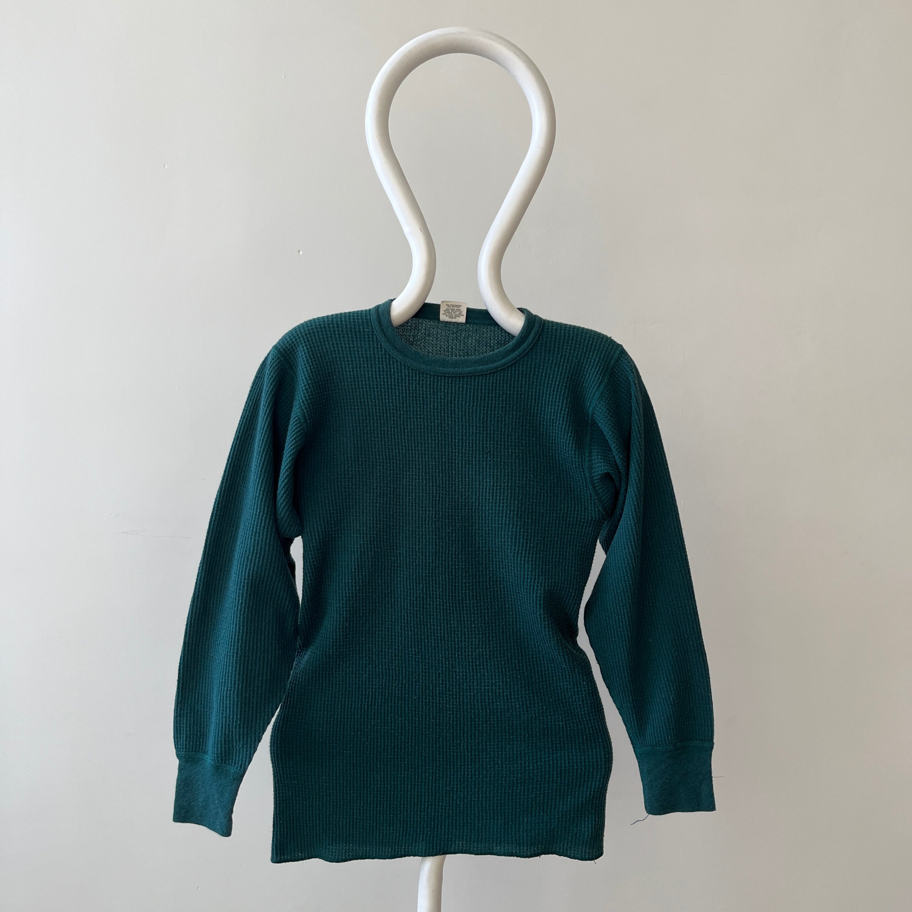 1990s Blank Forest Green Thermal Shirt