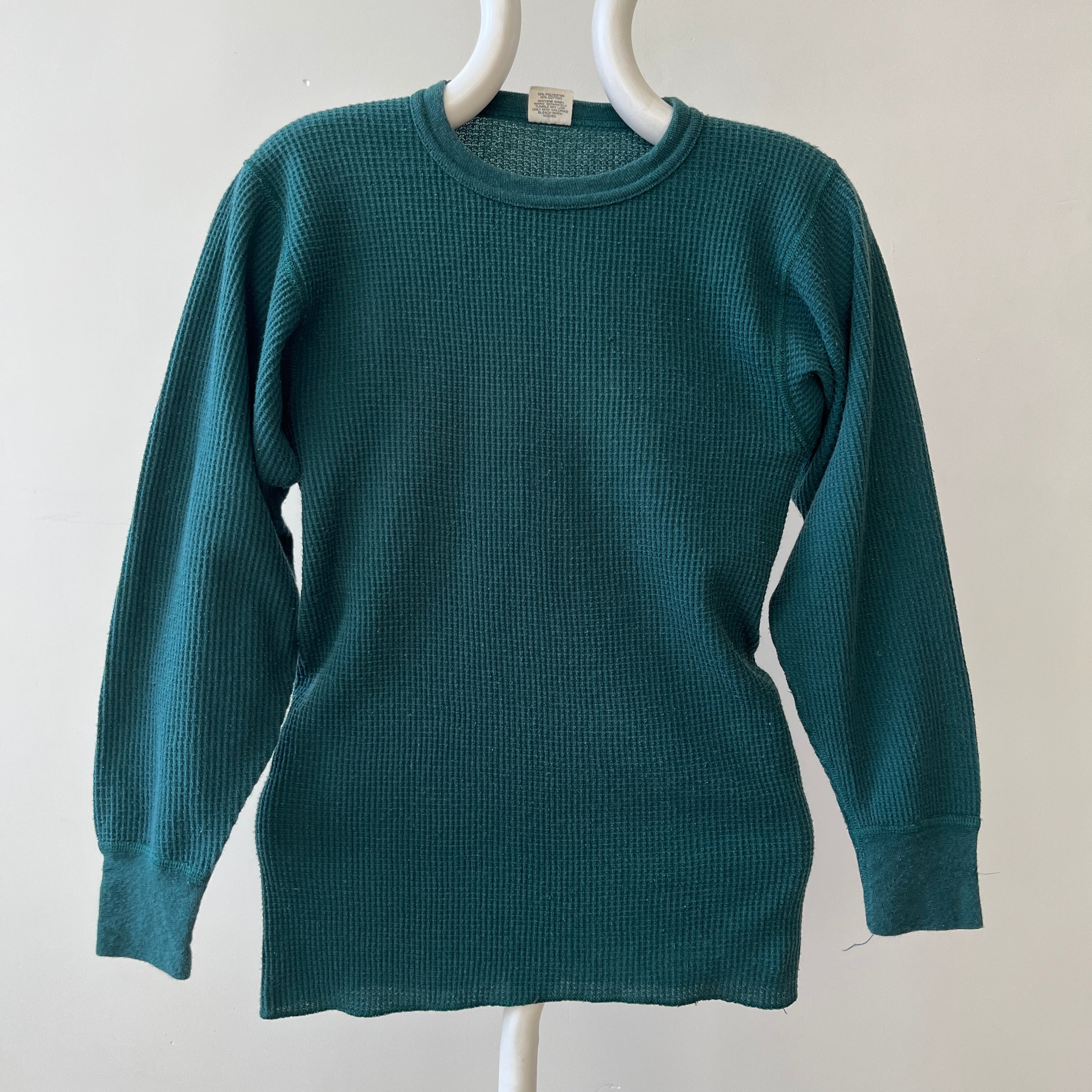 1990s Blank Forest Green Thermal Shirt