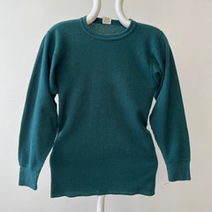 1990s Blank Forest Green Thermal Shirt