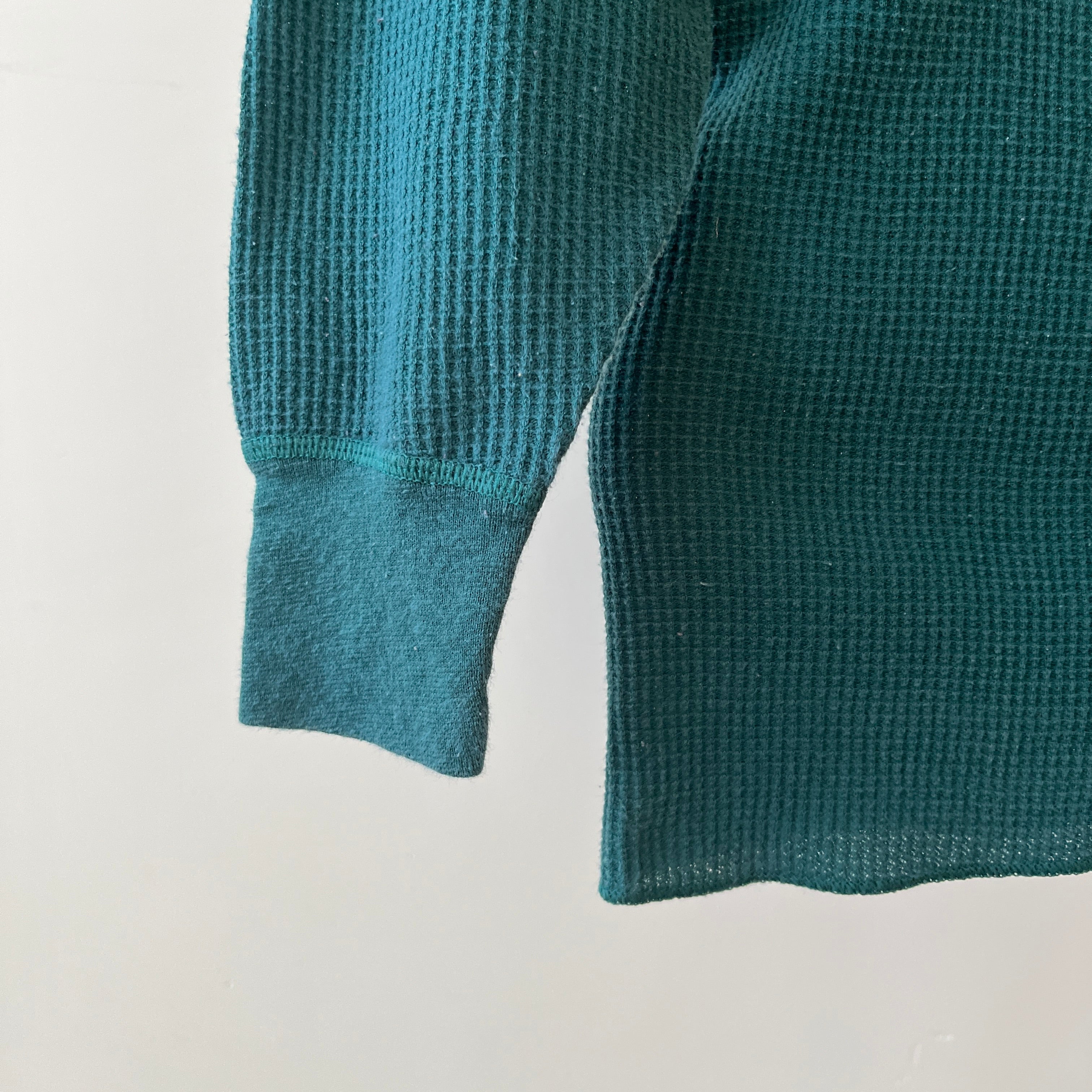 1990s Blank Forest Green Thermal Shirt