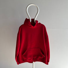 2000 Blank Red Medium Weight Pull Over Hoodie. by Russell