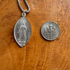 Sterling Silver Saint Dymphna Necklace
