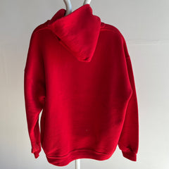2000 Blank Red Medium Weight Pull Over Hoodie. by Russell
