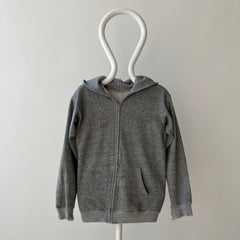 1970s Grey Zip Up Hoodie