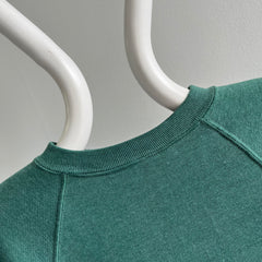 1970s Perfectly Faded Forest Green Raglan - SWOON