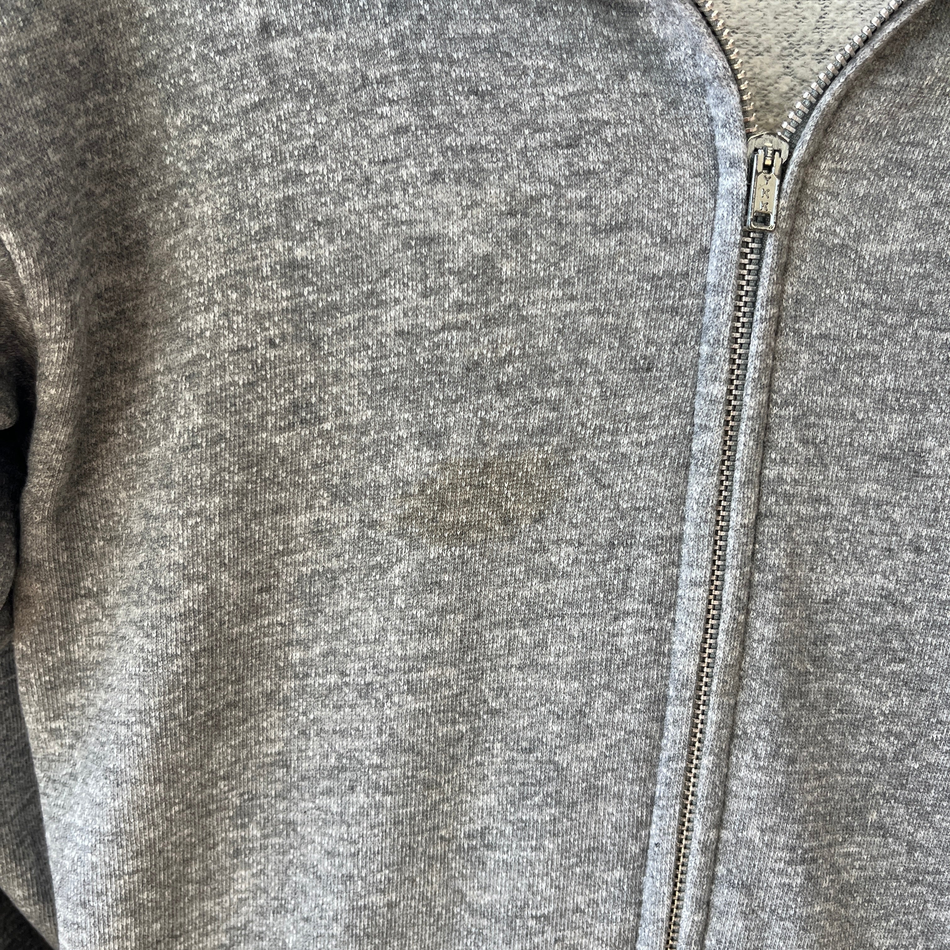 1970s Grey Zip Up Hoodie