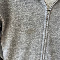 1970s Grey Zip Up Hoodie
