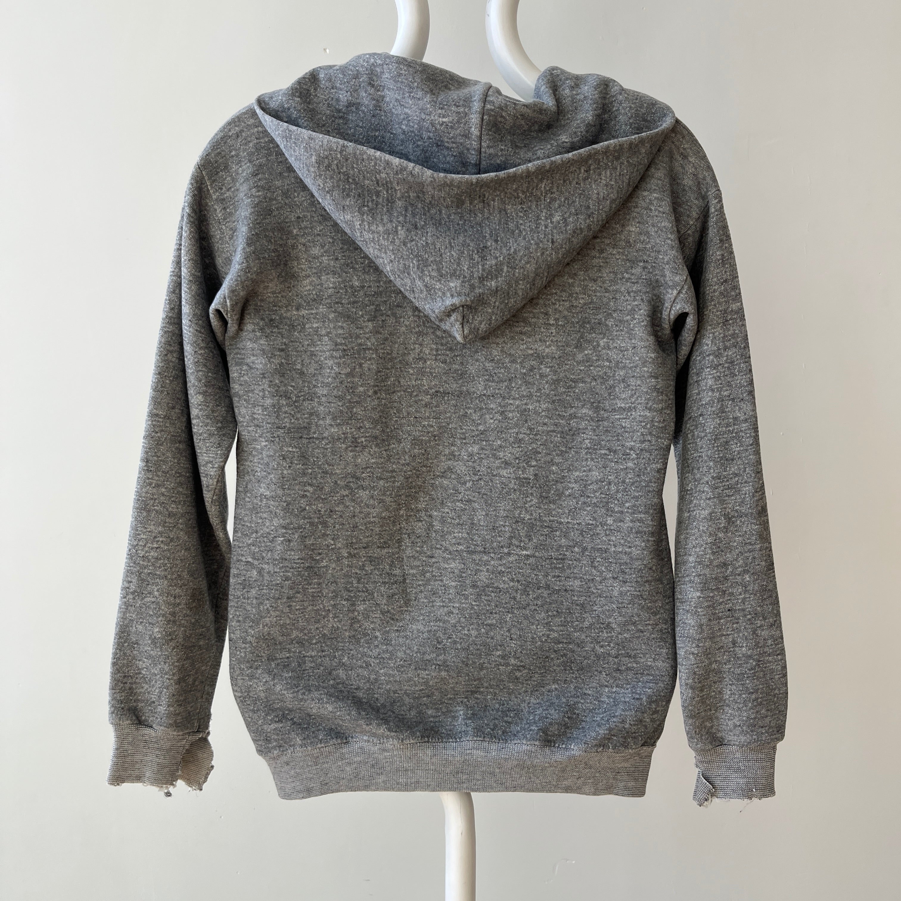 1970s Grey Zip Up Hoodie