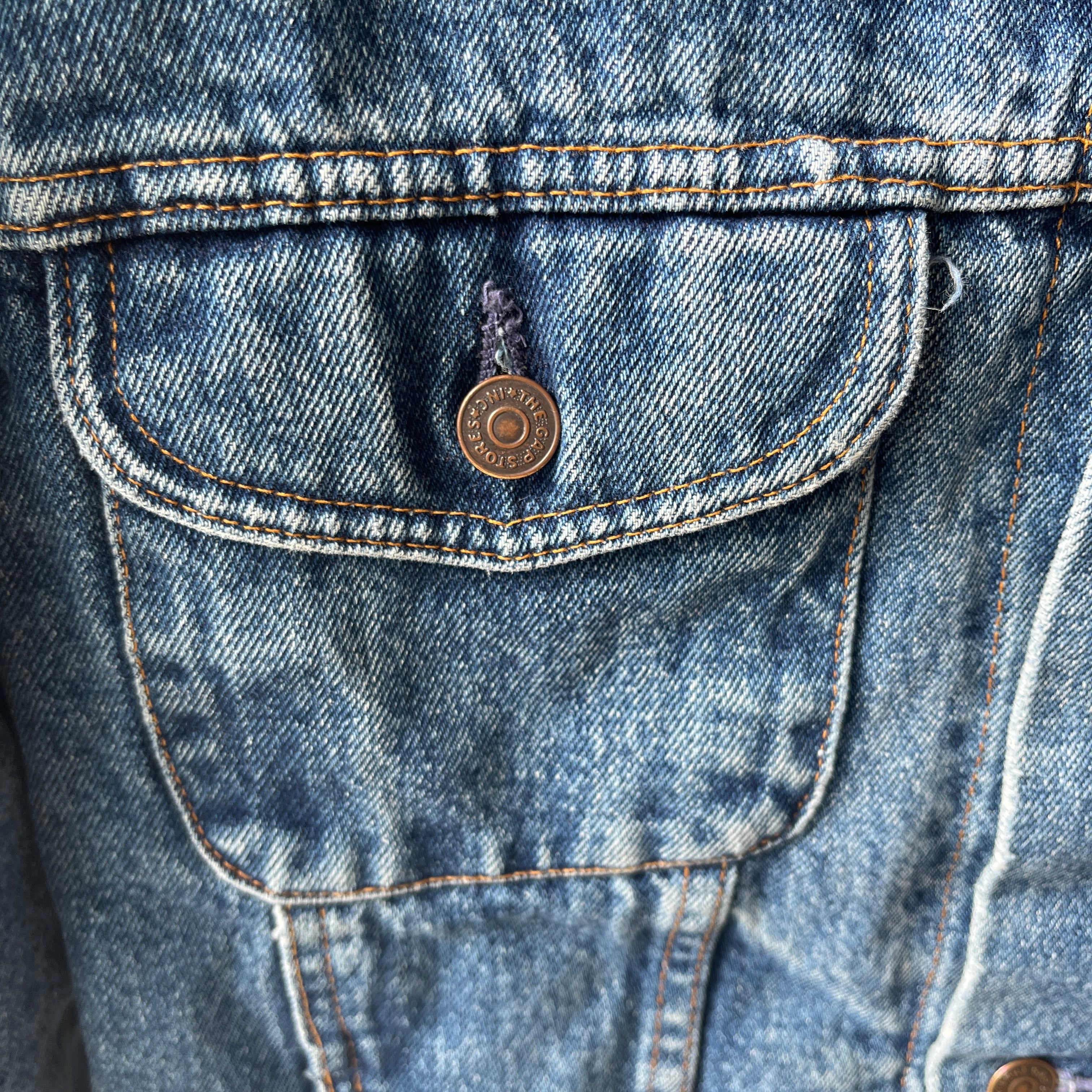 1980s USA Made Cotton Lined GAP Denim Jean Jacket