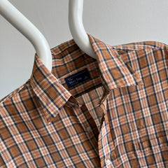 1980s Lightweight Plaid Button Up Shirt by JC Pennys