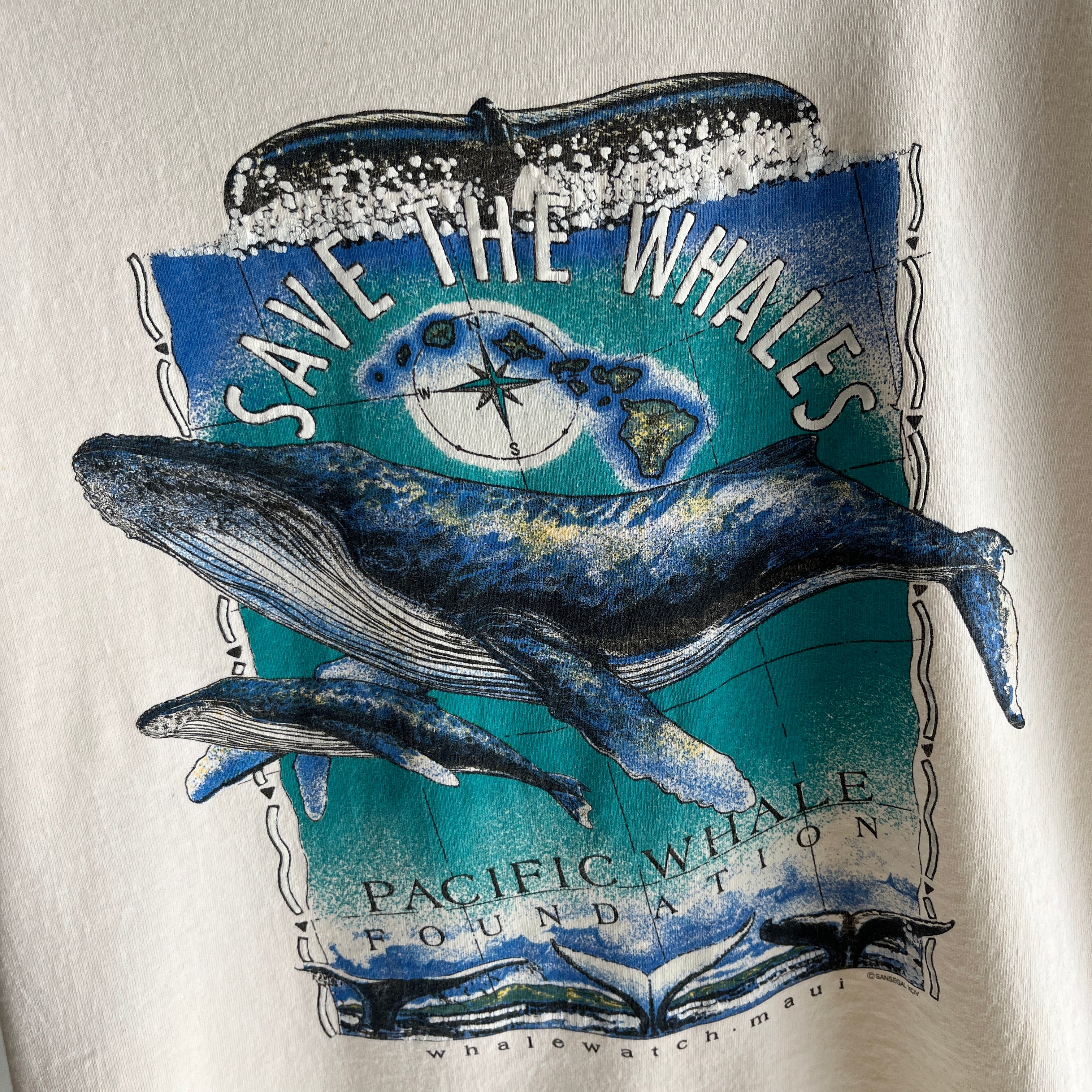 1994 Save The Whales Cotton T-Shirt