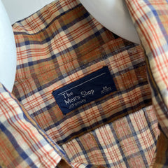 1980s Lightweight Plaid Button Up Shirt by JC Pennys