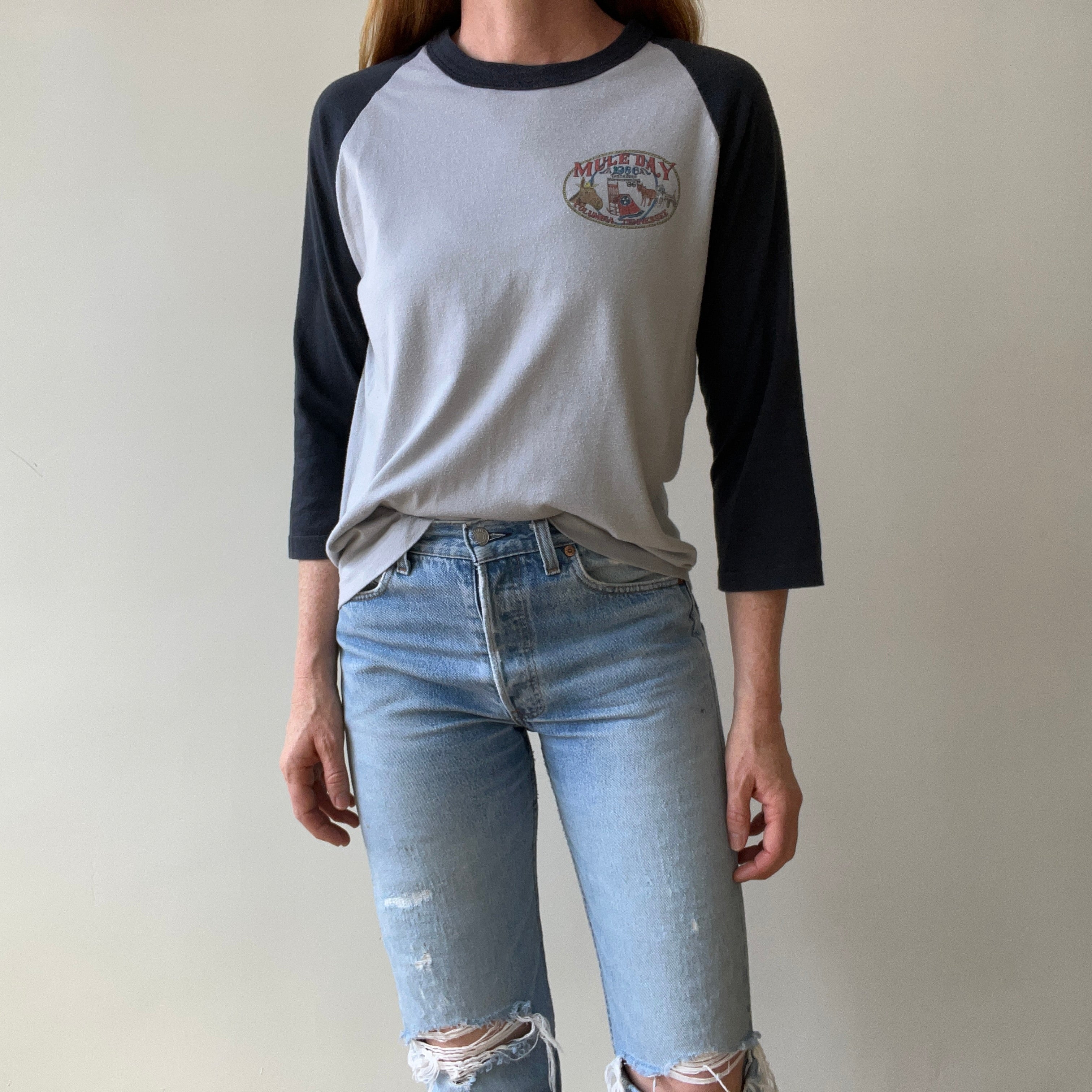 1986 Mule Day Tennessee Homecoming T-Shirt - THE BACKSIDE