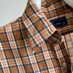 1980s Lightweight Plaid Button Up Shirt by JC Pennys