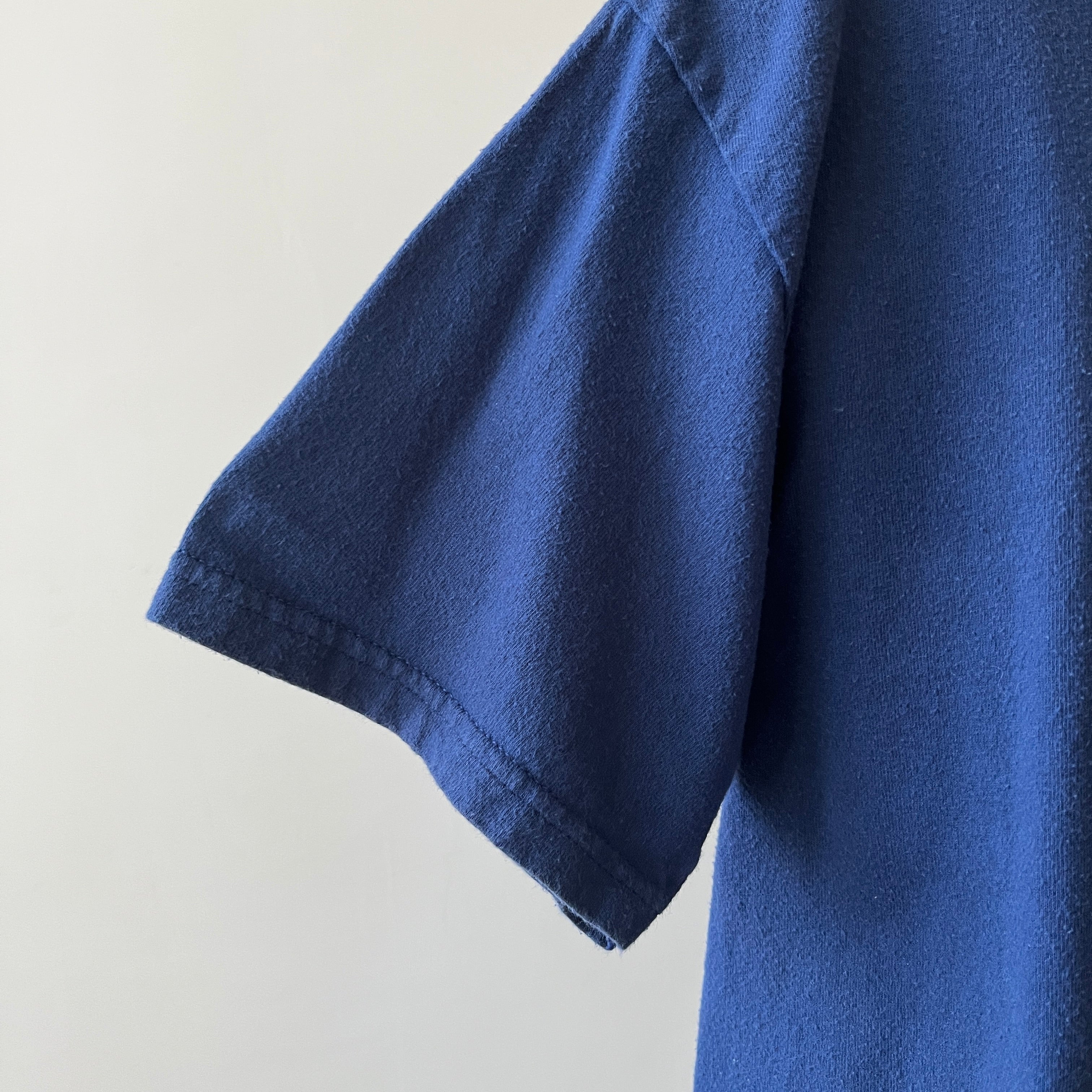 1990s Blank Navy Lee T Shirt