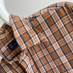 1980s Lightweight Plaid Button Up Shirt by JC Pennys