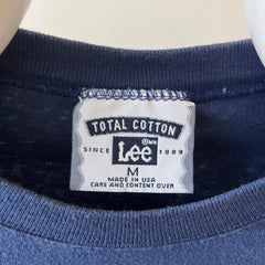 1990s Blank Navy Lee T Shirt