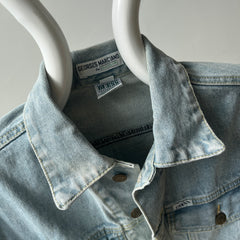 1980s Guess Denim Jean Jacket - Pleated Cuffs - What a Delight!