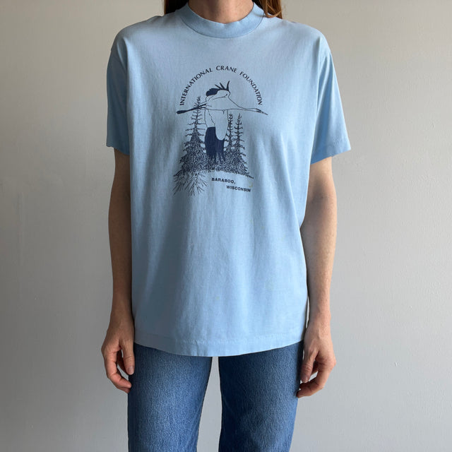 1980s International Crane Foundation Baraboo, Wisconsin T-Shirt
