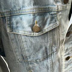 1980s Guess Denim Jean Jacket - Pleated Cuffs - What a Delight!