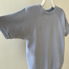 1980s Baby Blue Short Sleeve Sweatshirt