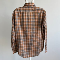 1980s Lightweight Plaid Button Up Shirt by JC Pennys