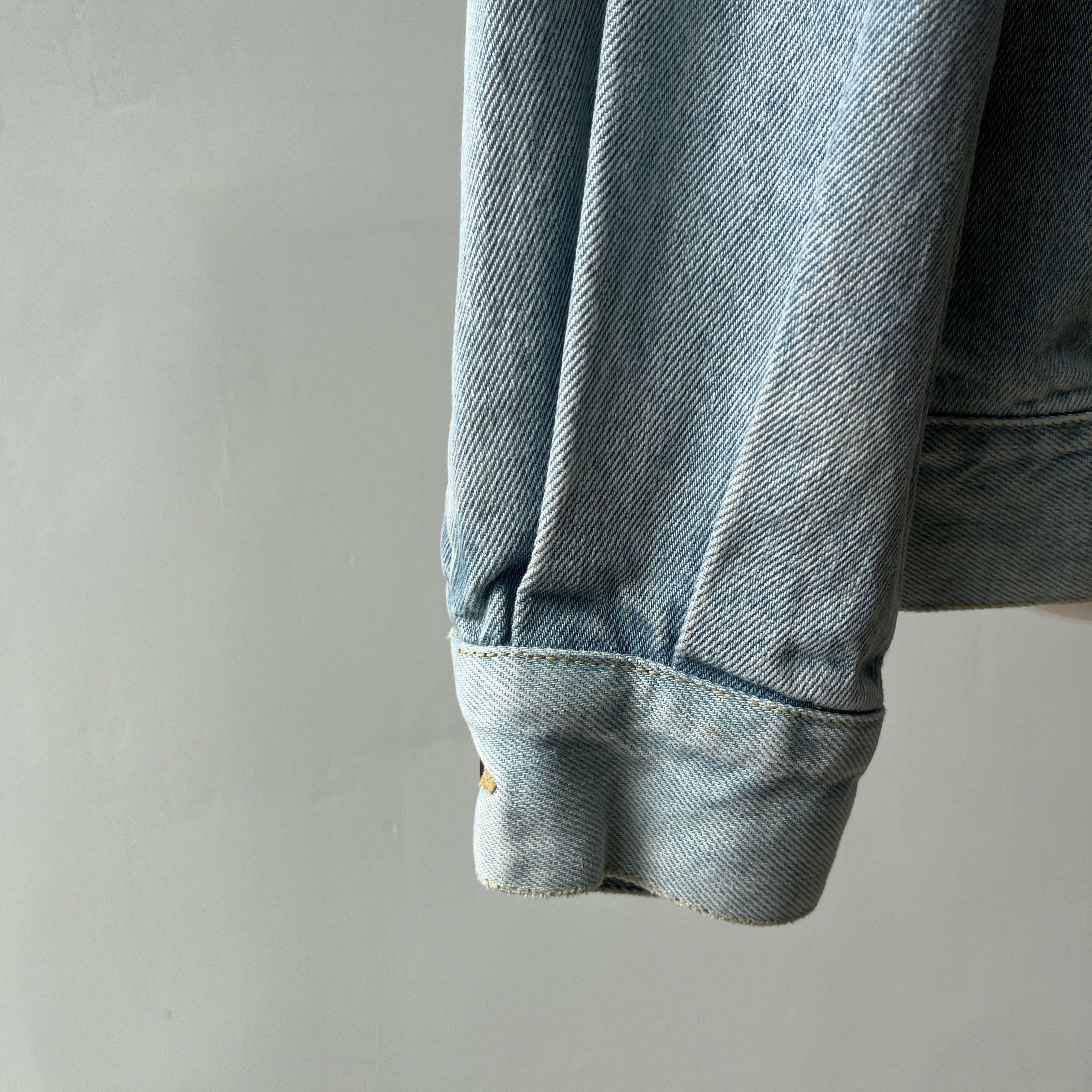 1980s Guess Denim Jean Jacket - Pleated Cuffs - What a Delight!