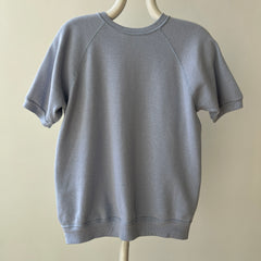 1980s Baby Blue Short Sleeve Sweatshirt