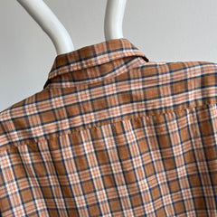 1980s Lightweight Plaid Button Up Shirt by JC Pennys