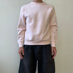 1990s Light Pink Blank Raglan Sweatshirt