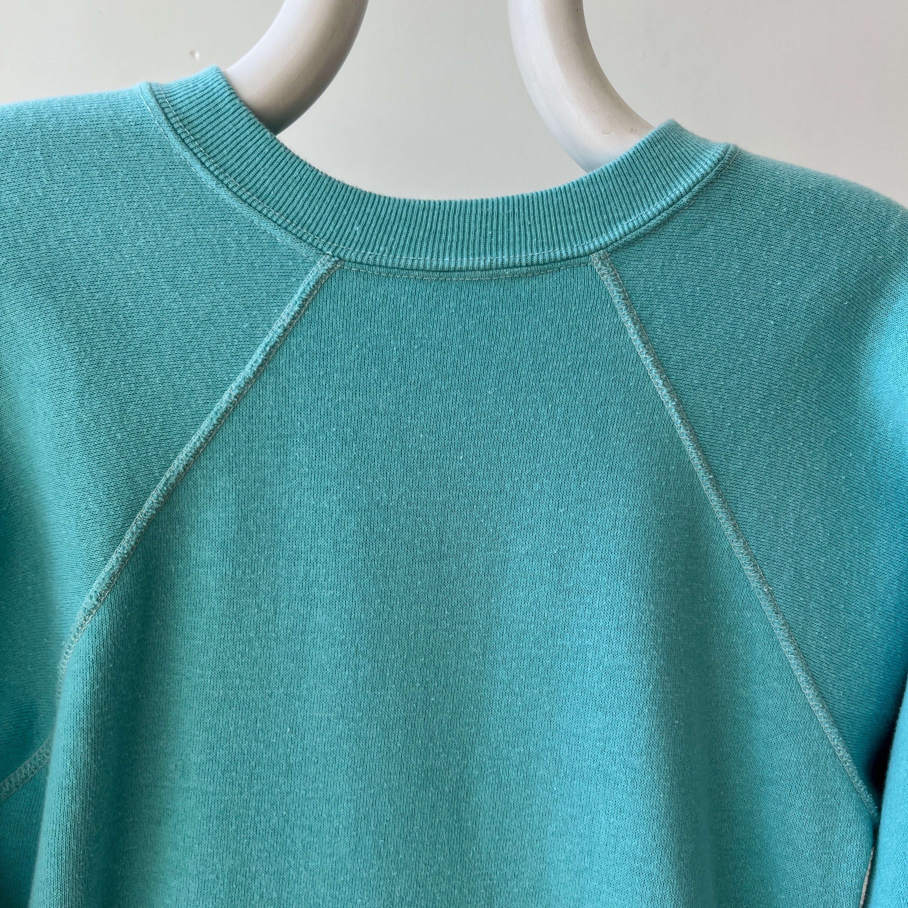 1970s Blank Turquoise Sweatshirt
