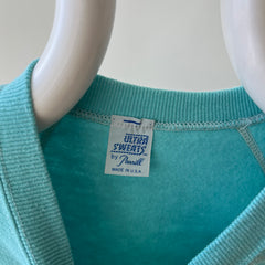1970s Blank Turquoise Sweatshirt